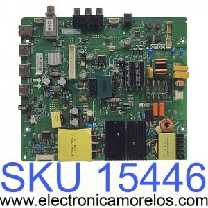 MAIN FUENTE PARA TV TOSHIBA / NUMERO DE PARTE 02-SW453A-C004028 / TP.MS3553.PC785 / 3MS553LCANA.02 / B17052051-0AA00664 / DISPLAY ST5461B05-6 VER2.2 / MODELO 55L510U18	